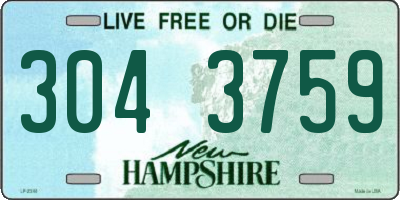 NH license plate 3043759