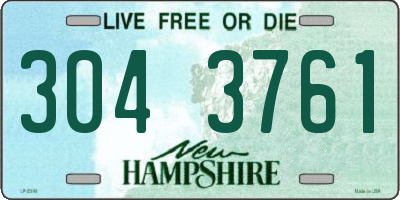 NH license plate 3043761