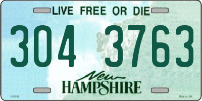 NH license plate 3043763