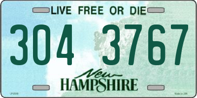 NH license plate 3043767