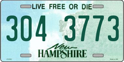 NH license plate 3043773