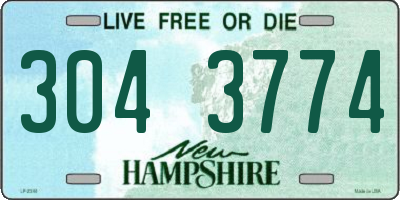 NH license plate 3043774