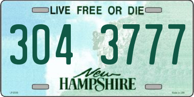 NH license plate 3043777
