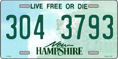 NH license plate 3043793