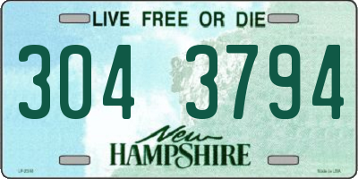 NH license plate 3043794