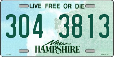 NH license plate 3043813