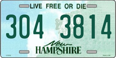 NH license plate 3043814