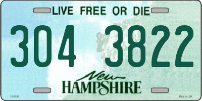 NH license plate 3043822