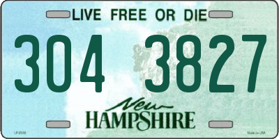 NH license plate 3043827