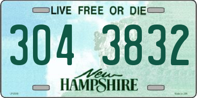 NH license plate 3043832