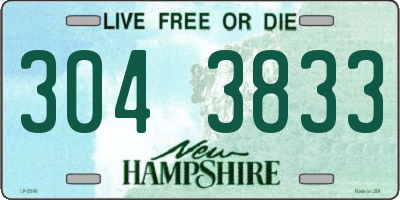 NH license plate 3043833