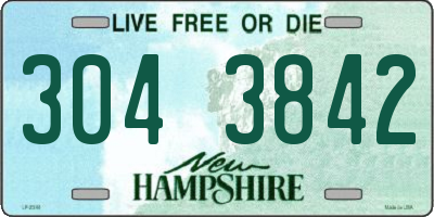 NH license plate 3043842