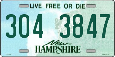 NH license plate 3043847