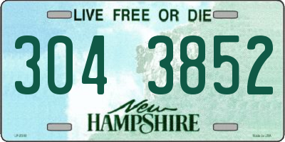 NH license plate 3043852