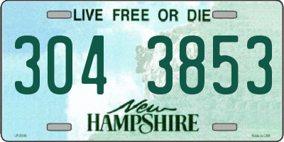 NH license plate 3043853