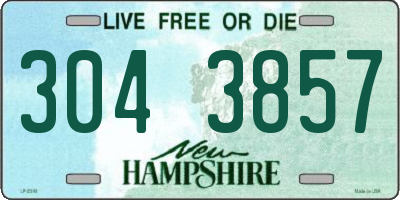 NH license plate 3043857