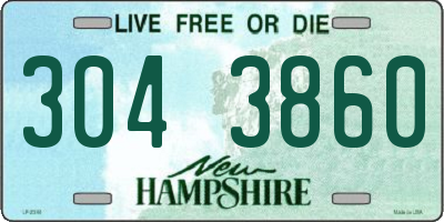 NH license plate 3043860
