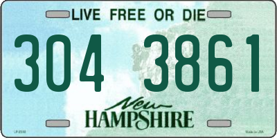 NH license plate 3043861
