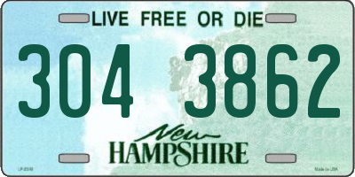 NH license plate 3043862