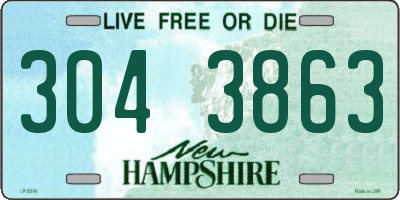NH license plate 3043863