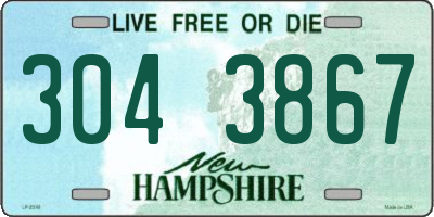 NH license plate 3043867