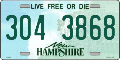 NH license plate 3043868