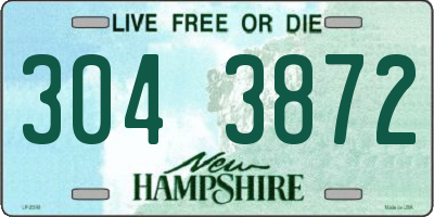 NH license plate 3043872