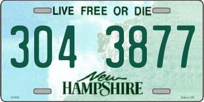 NH license plate 3043877