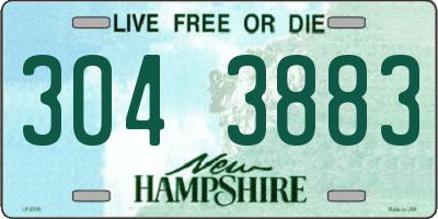 NH license plate 3043883
