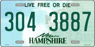 NH license plate 3043887