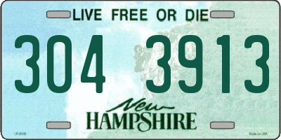 NH license plate 3043913