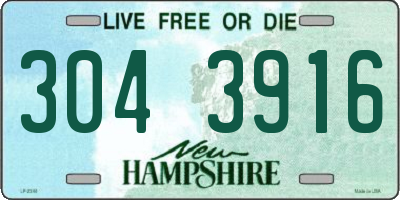 NH license plate 3043916