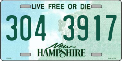 NH license plate 3043917