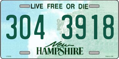 NH license plate 3043918