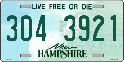 NH license plate 3043921