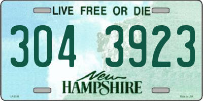 NH license plate 3043923