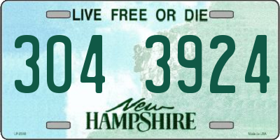NH license plate 3043924