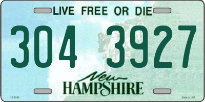 NH license plate 3043927