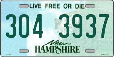 NH license plate 3043937