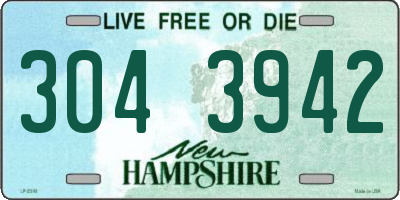 NH license plate 3043942