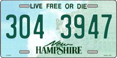 NH license plate 3043947
