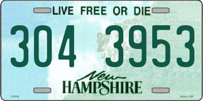 NH license plate 3043953