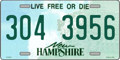 NH license plate 3043956