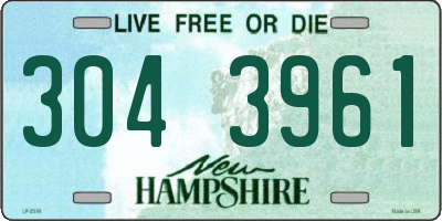 NH license plate 3043961