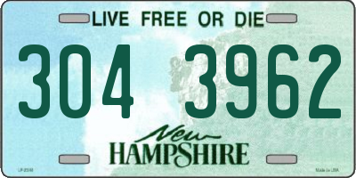 NH license plate 3043962