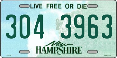 NH license plate 3043963