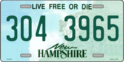 NH license plate 3043965
