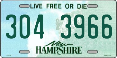 NH license plate 3043966