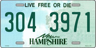 NH license plate 3043971