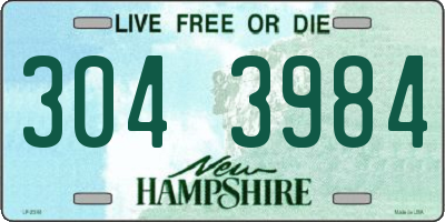 NH license plate 3043984